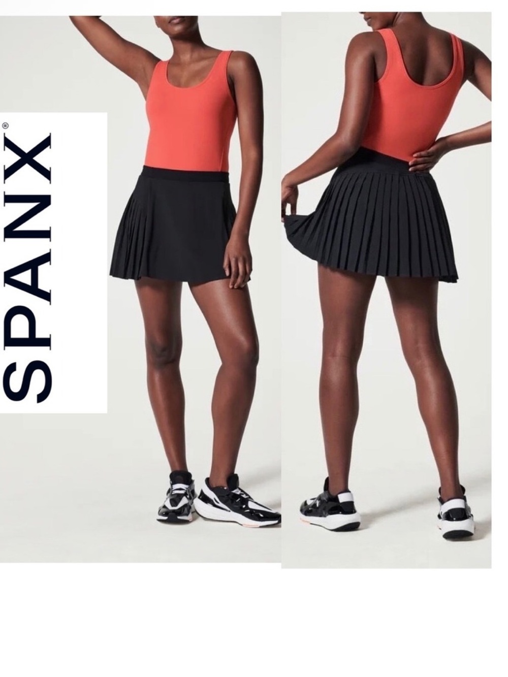 Spanx Women Skort Black‎ 3X Get Moving Pleated Golf Tennis Pickleball New